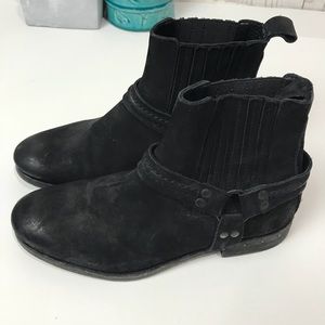 allsaints dakota boots black suede 38